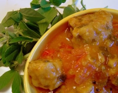 Tameta Muthiya Shaak~tomato Dumplings Curry