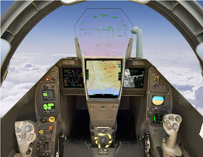 Cockpit do caça Rafale. Cockpit do caça Rafale.