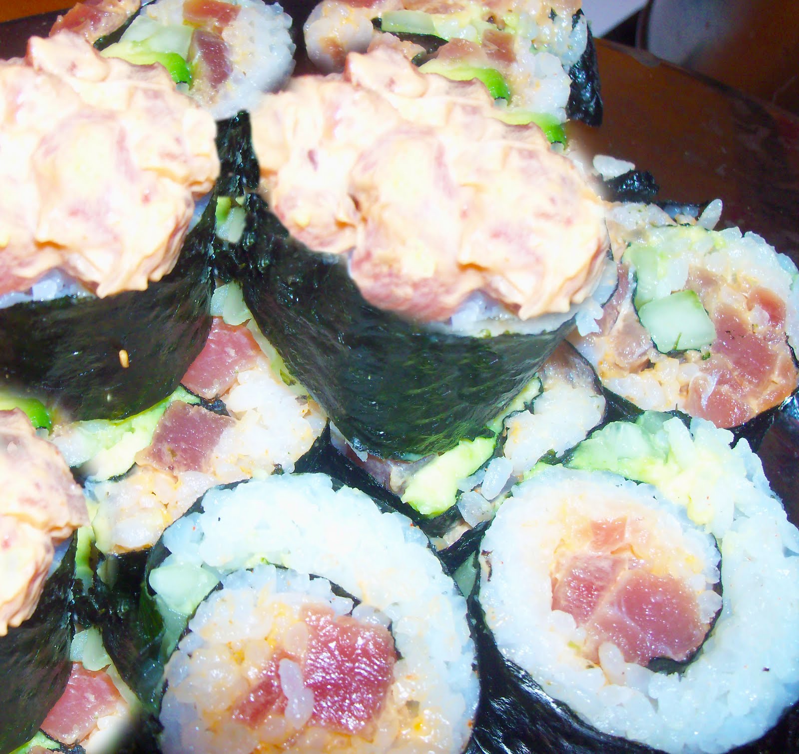 The Foodie Fixx Spicy Tuna Roll, Ginger Crab Roll, & Seared Ahi