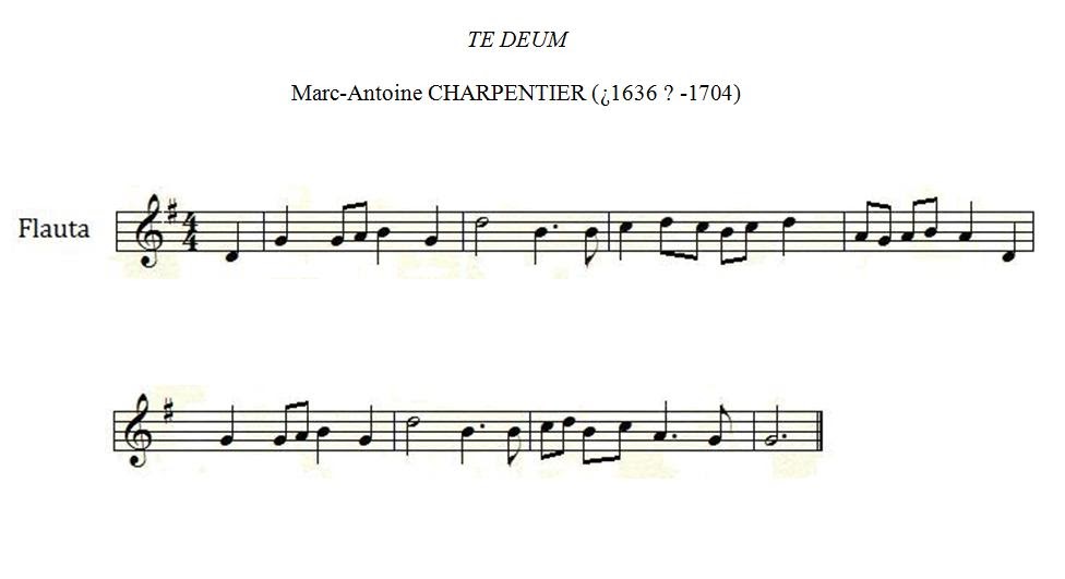 Música en el Saz Partitura de "Te Deum", M.A. Charpentier