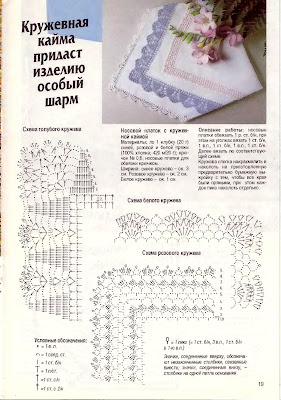 Как крючком обвязать платочек крючком схемы Как крючком обвязать платочек крючком схемы