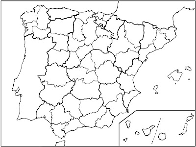 Herramientas Para Geografia Mapa Mudo De Las Provincias De Espana