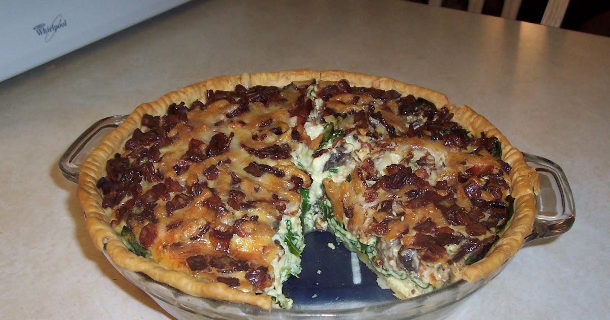 The Savory Sisters Spinach Bacon Quiche