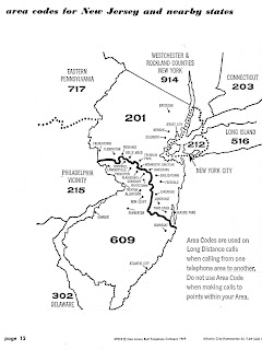 Where can you find an area code directory map?