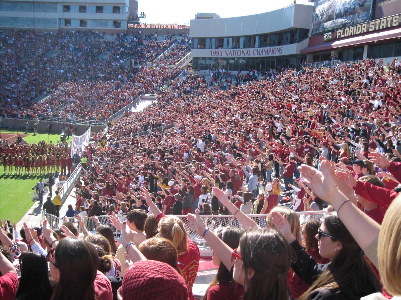 FSU Tomahawk Chop Florida StateNorth Carolina photos