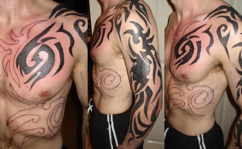 tribal tattoos for females. 2010 and chest tribal tattoo.