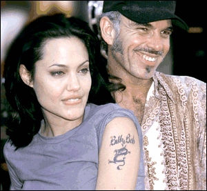 Angelina Jolie Tribal Dragon Tattoo