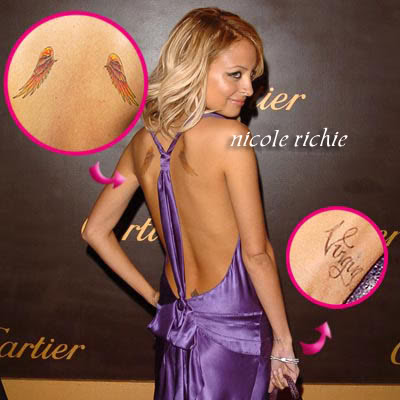 nicole richie back tattoos. Posted by moreno at 7:43 AM