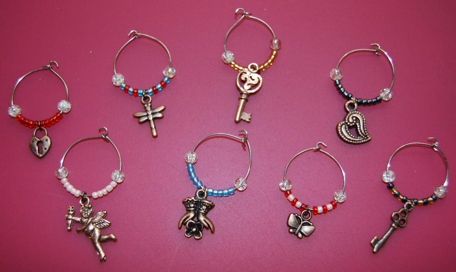 3. Wine Glass Nail Charms - wide 9