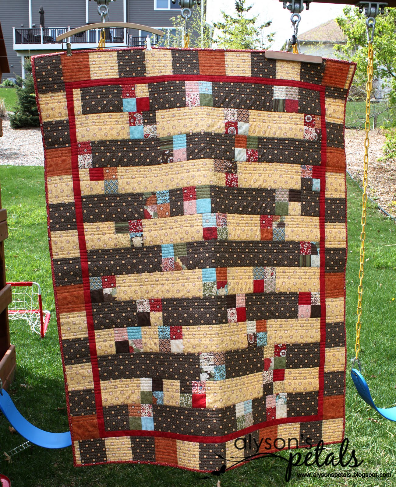 Alyson's Petals Four Square Quilt