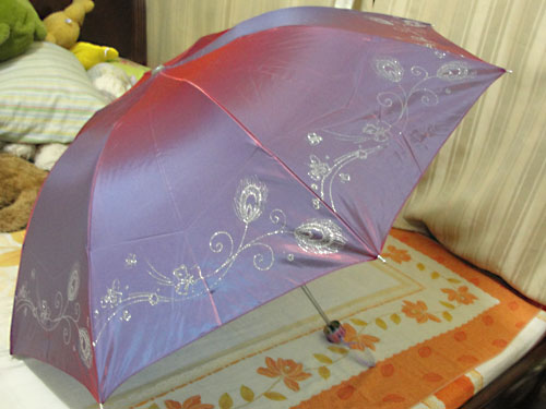 metallic frosted umbrella