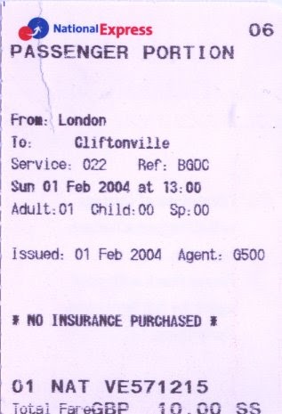 Tickets Log London National Express Ticket