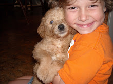 Colin and a golden puppy. 2010