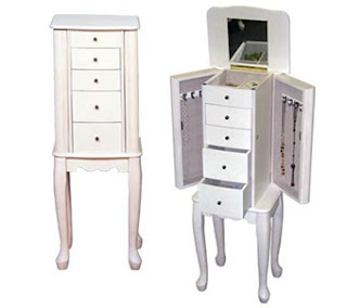 Standing+jewelry+armoire+with+mirror