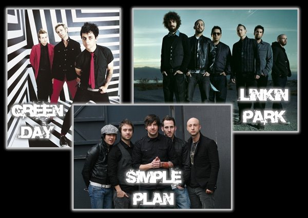 Linkin Park, Simple Plan y Green Day