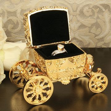 FairyTale Carriage Ring Box This goldtone carriageshaped ring box