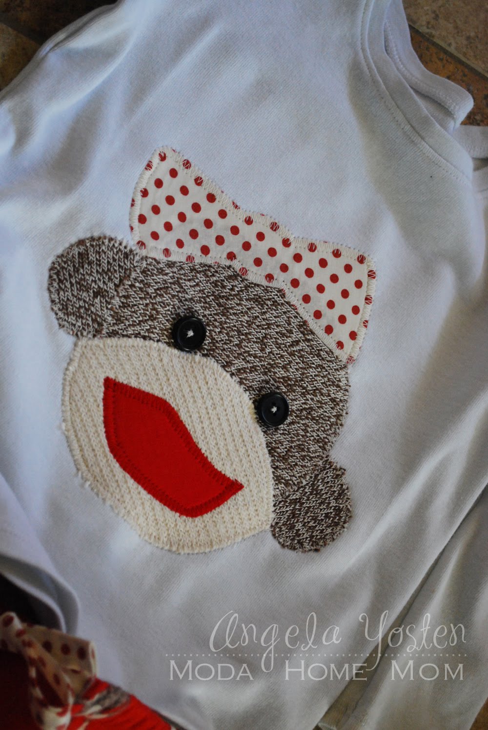 Angela Yosten Sock Monkey Shirt Tutorial