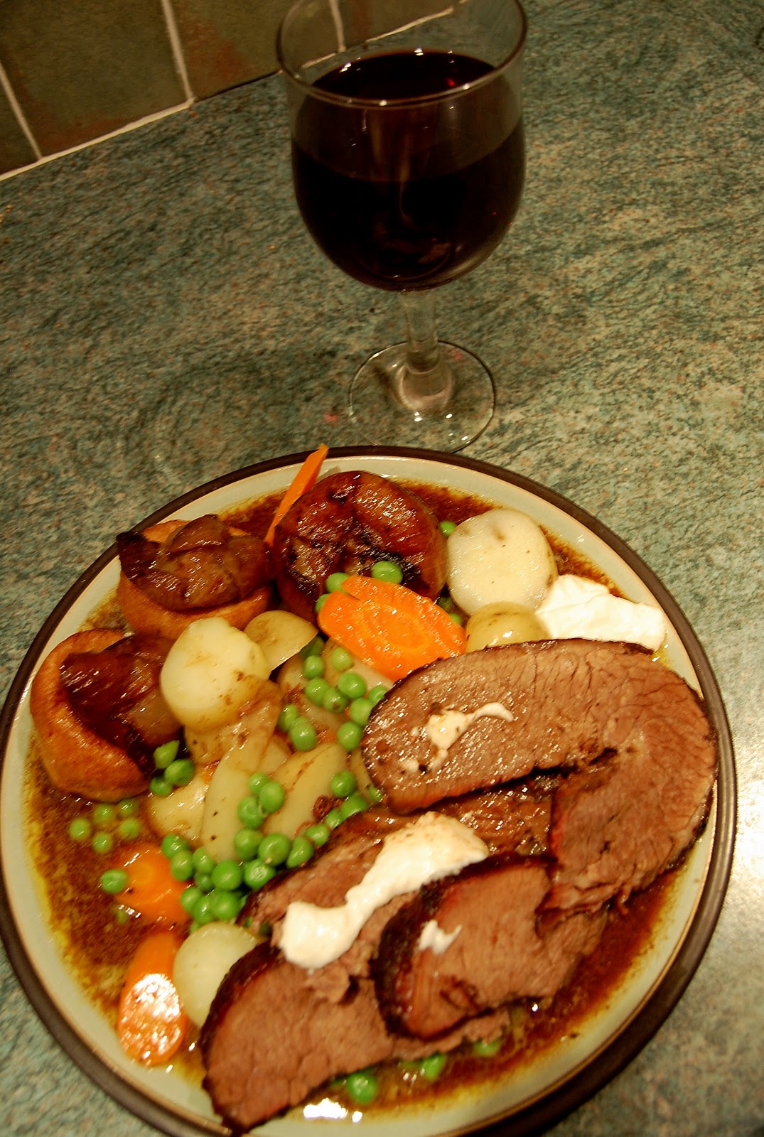 mugofstrongtea My Sunday dinner Spiced brisket of beef.