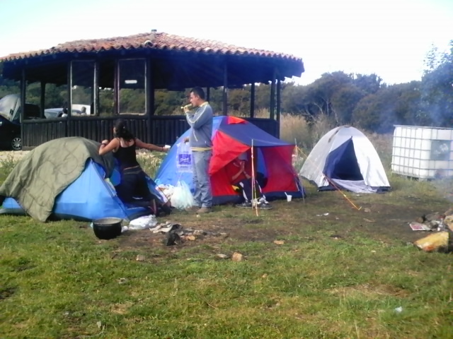 el sitio para acampar