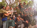 Llegaron nuestros soldados de Malvinas al bosquecito plantado en su Honor, por niños .