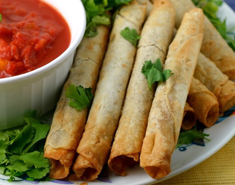 Big, Bold, Beautiful Food Baked Chicken Taquitos