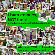 Poster I Burn Calories, NOT fuels! campaign