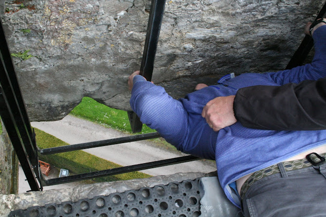 Ben kissing the stone