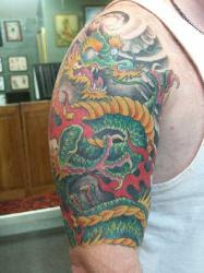 Arm Dragon Tattoos For Men