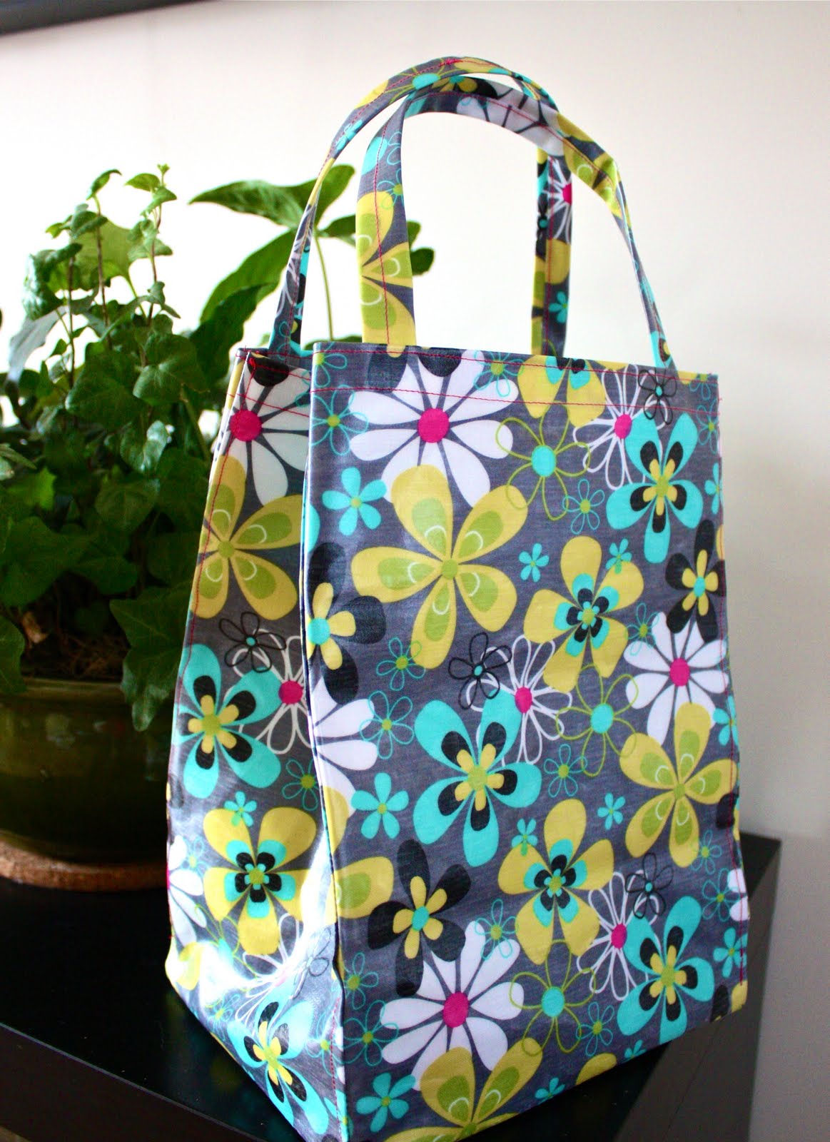 Zaaberry Oilcloth Tote and Lunch Bag Set
