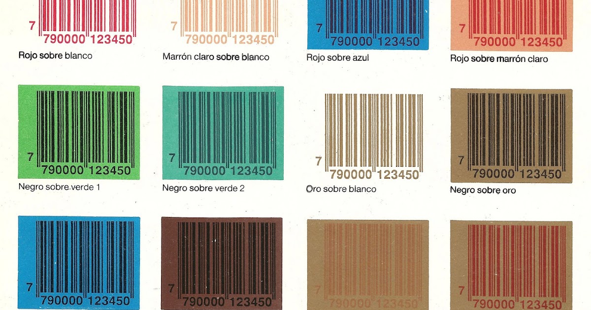 códigos de barras de colores