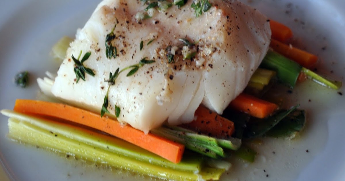 A LA GRAHAM COD BAKED IN FOIL WITH LEEKS AND CARROTS
