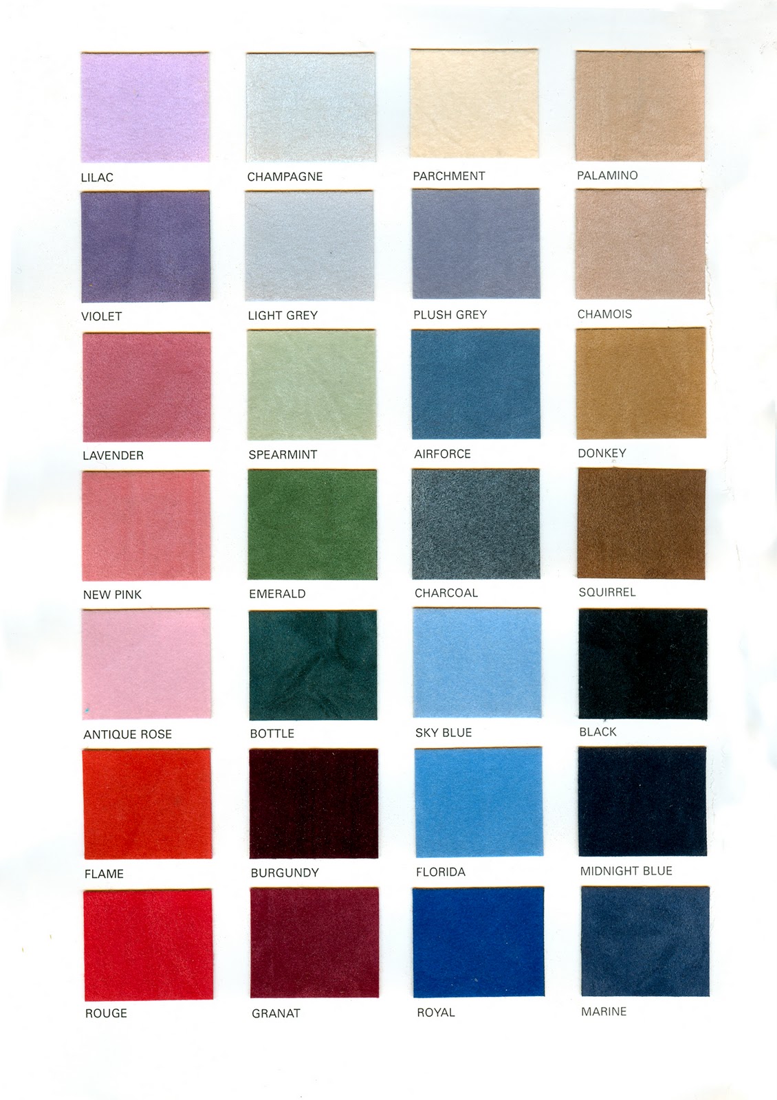 Ralph Metallic Paint Color Chart