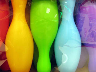 Colored Toy Bowling Pins in Package (c) David Ocker