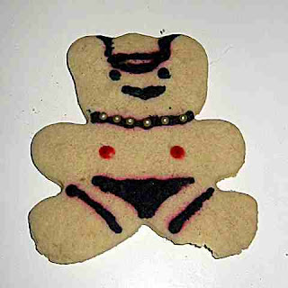 Teddy Bear cookie wearing leather