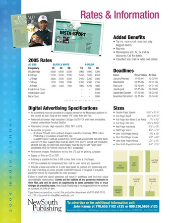 Net News - 2005 Media Planner - Back Cover