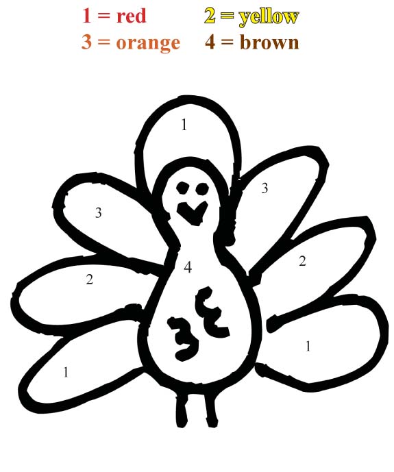 Little Piles Everywhere: Turkey Coloring Page