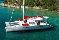 Charter catamaran REACTION in the Virgin Islands with ParadiseConnections.com