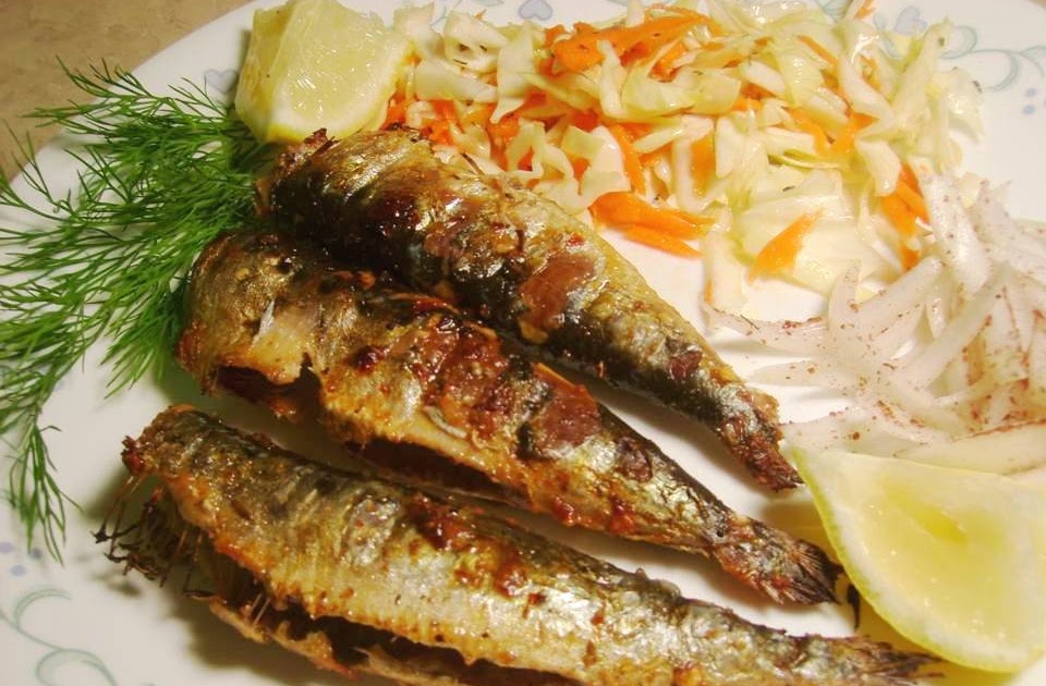 Turkish Food and Recipes Broiled Sardines (Firinda Kizarmis Sardalya)