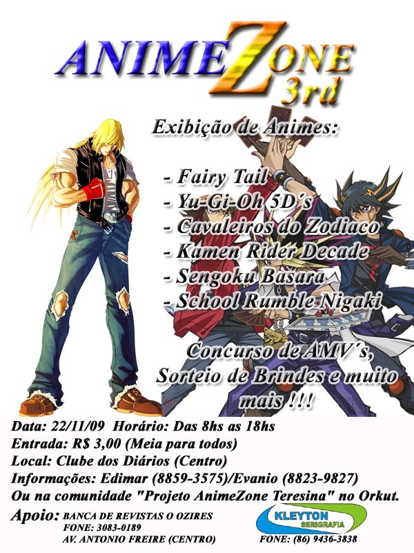 Agenda Cultural de Teresina: Anime Zone - Clube dos Diários - 22