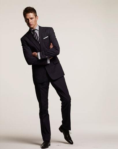 suits pin striped navy