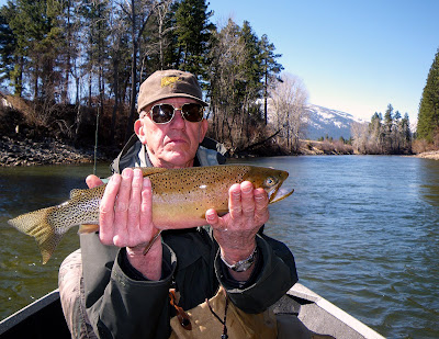 John Hickman with a nice trout on the Bitterroot River