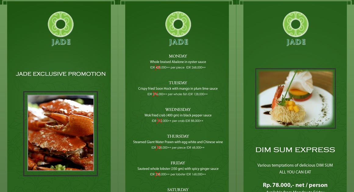 Jw Marriott Medan Jade Chinese Restaurant Special Promotions