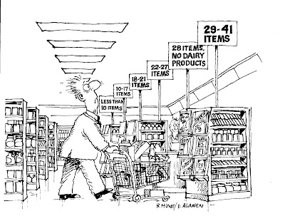 Cartoon Grocery Shopping