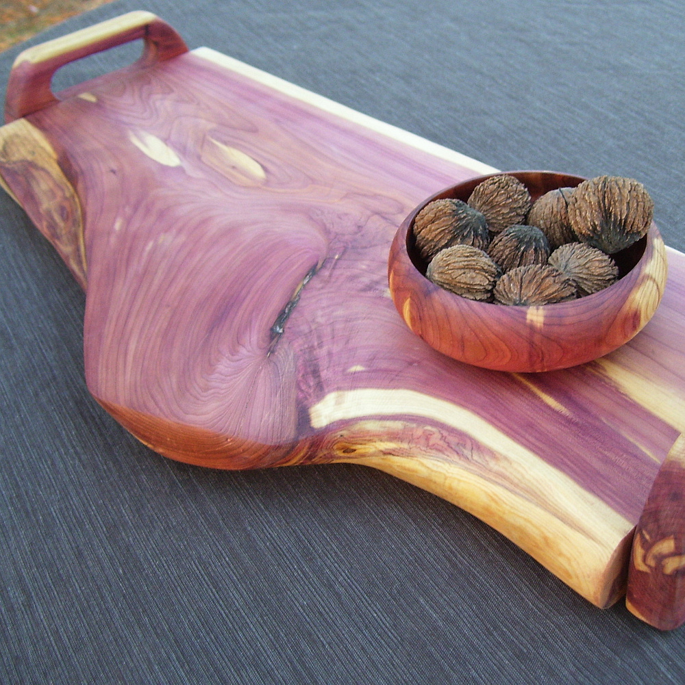 ByDan Woodworks Reversible Eastern Red Cedar Serving Board or Cutting