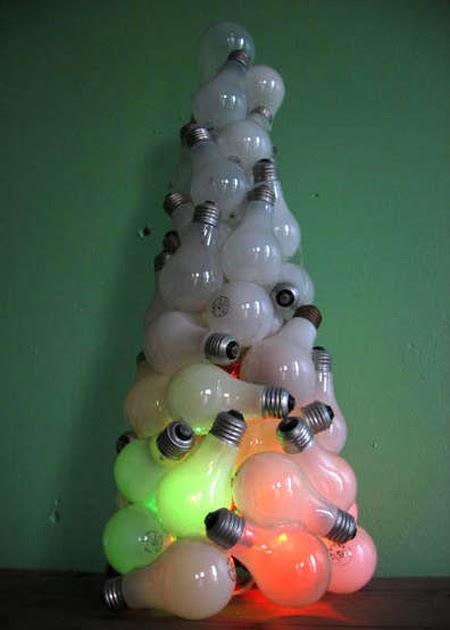 Christmas DIY Light Bulb Christmas Tree