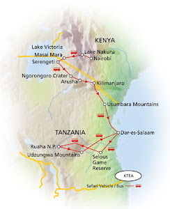 Map of  our East Africa tour