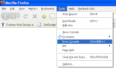 Firefox error console