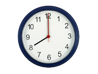 clock showing 8:00