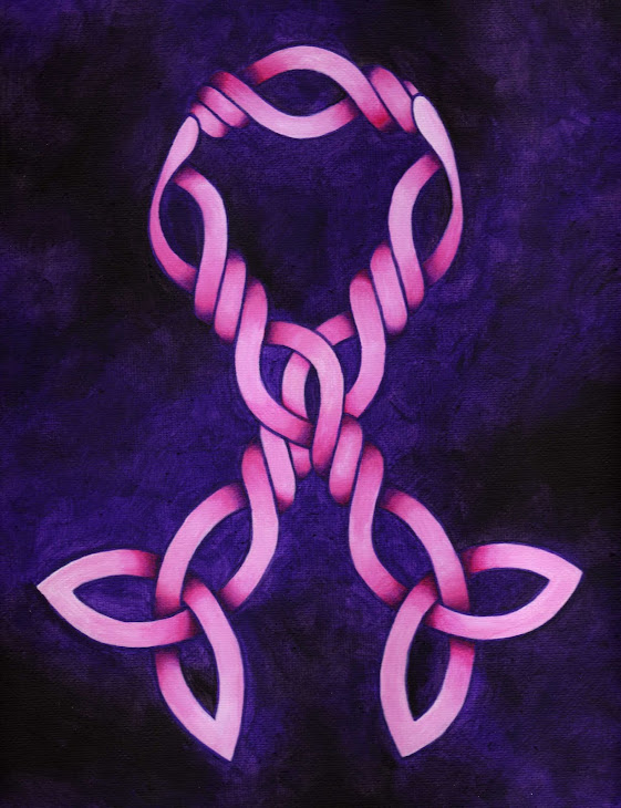 Celtic Breast Cancer Ribbon painting - SOLD