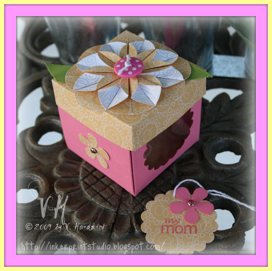 Mother's Day Gift BoxExplosion box with flower topInkerprints Stamping